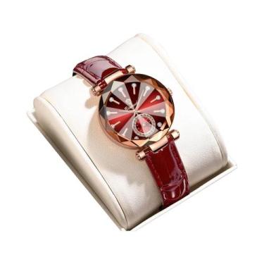 Imagem de Relógio Feminino Elegante, À Prova D'água, Luminoso, De Luxo, Com Desi