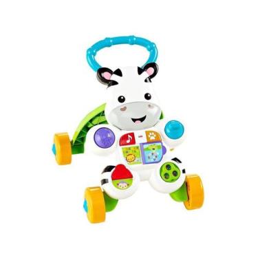 Imagem de Andador para Bebê de Empurrar Musical Fisher-Price - Zebra DLH48, Bran