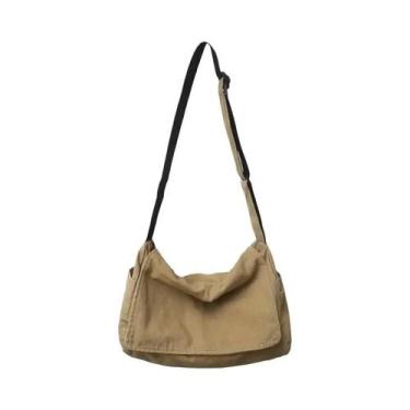 Imagem de Bolsa Mensageira Vintage De Lona De Grande Capacidade Para Mulheres, B