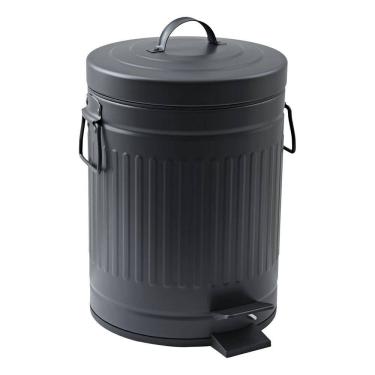 Imagem de Lixeira Banheiro 5l Preta Aco 28x21x21cm Abertura Com Pedal
