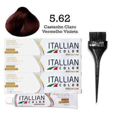 Imagem de 3 Unidades Coloração 5.62 Castanho Claro Vermelho Violeta  Itallian Co
