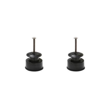 Imagem de Kit 200 Roldanas Isoladas Preta C/prego 30mm Para Arames Eletrificados em Pead RD30 - Z...