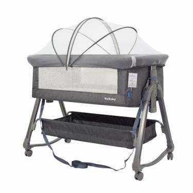 Imagem de Berço Portátil Moises Co-bed Com Balanço Mosquiteiro e Cesto Cinza - K