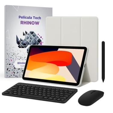 Imagem de Kit Capa Cinza Claro Slim para Xiaomi Redmi Pad SE 11": Película de vi