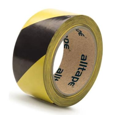 Imagem de Fita de Demarcação Solo Zebrada 48mmx14m Alltape - ALLTAPE - FITAS ADE