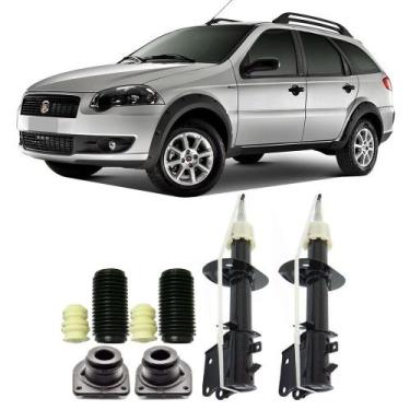 Imagem de Amortecedor + Kit Batente Fiat Palio Weekend Dianteiro 2001 Até 2010 O