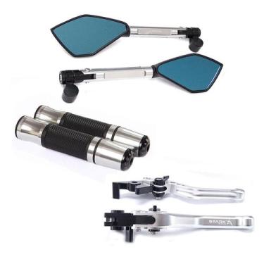 Imagem de Kit Manete Manopla Retrovisor Hayabusa Bandit Gsx 1250 650f - NoBrand,