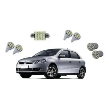 Imagem de Kit Lampada Led Gol Voyage G5 Teto Placa Ré Pingo Farolete - AUTOVEX