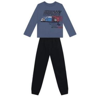 Imagem de Conjunto infantil menino em moletom de carro Brandili-Masculino