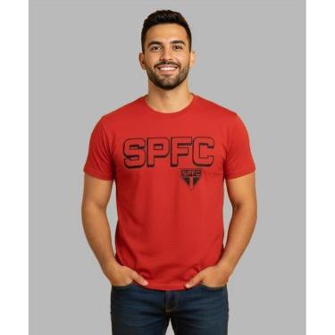 Imagem de Camisa Camiseta São Paulo FC SPFC Oficial Masculina Algodão Confortável Casual Torcedor...