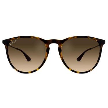 Imagem de Óculos de Sol Ray Ban Erika Polarizado RB4171L 710/T5-54, 54, Tartarug