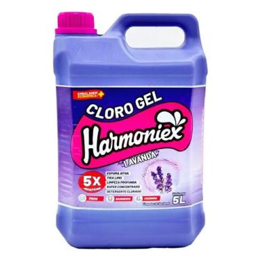 Imagem de Harmoniex Cloro Gel Lavanda 5L: Limpeza Poderosa e Frescor Duradouro