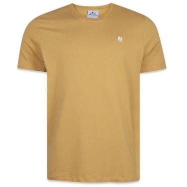 Imagem de Camiseta New Era New York Yankees Mini Logo Bordado Marrom-Masculino