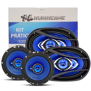 Imagem de Kit Pratico Alto Falante 6x9 +6 Polegadas Hurricane 280W Rms