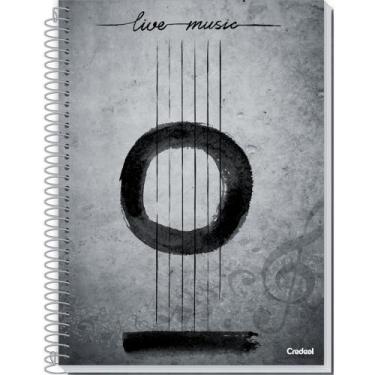 Imagem de Caderno espiral universitário de música 96 folhas credeal