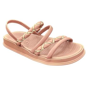 Imagem de Sandália Papate Flatform Casual Feminino Moleca 5556110 Nude, 37