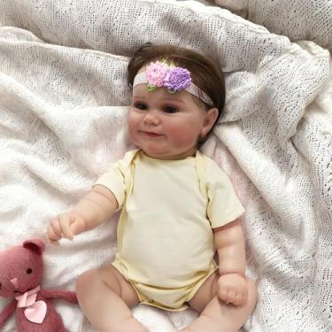 Imagem de WKMRH Bebê Boneca Reborn Realista Menina Original,Boneca Reborn Abra seus olhos 3D Pint...