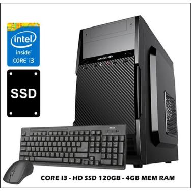 Imagem de Computador CPU Intel Core i3 Hdmi 4GB SSD 120GB Windows 10 Desktop