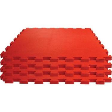 Imagem de Tatame Eva 4 Placas 1x1m Vermelho 10mm De Espessura - Evamax