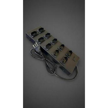 Imagem de Filtro de Linha 10 Tomadas Bivolt Metal Preto - Congratulations Store