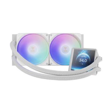 Imagem de Water Cooler Gamdias Aura GL240 Com Tela LCD Branco
