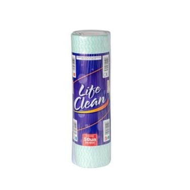 Imagem de Pano Multiuso 28X50cm 25M 50 Folhas Life Clean -, Verde