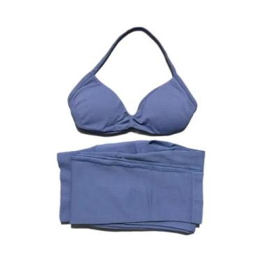 Imagem de Conjunto De Yoga E Treino Feminino Sem Costura De 2 Peças: Top Halter 