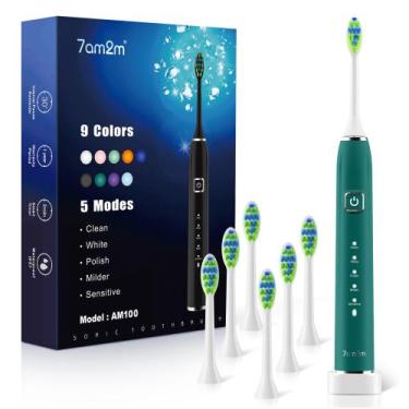 Imagem de Escova de Dentes Elétrica 7AM2M Sonic - 40.000 VPM com 6 Cabeças