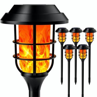 Imagem de Lanterna solar HMDecor Christmas Outdoor, pacote com 6