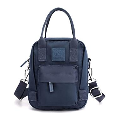 Imagem de Bolsa transversal feminina, bolsa leve para uso diário, bolsa de ombro de nylon de moda Azul