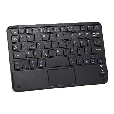 Imagem de Homesen Teclado sem fio bt 3.0 59 teclas ultrafino mini teclado bt com suporte para touch pad sistema android windows ios para laptop telefone tablet preto