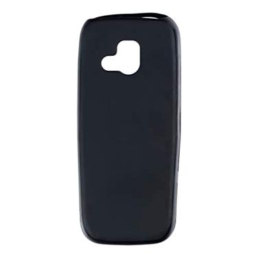 Imagem de Capa para Nokia 220 4G, capa traseira de TPU macio à prova de choque, silicone antiimpressões digitais, capa protetora de corpo inteiro para Nokia 220 (6,1 cm) (preto)
