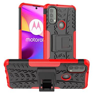 Imagem de YUNCHAO Caixa de telefone Para Motorola Moto E40 Textura TPU + PC Caixa de telefone com suporte capa para celular