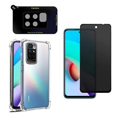 Imagem de Kit Capa Anti Impacto + Pelicula Privacidade + Pelicula Câmera Redmi 10 Prime (Redmi 10 Prime)