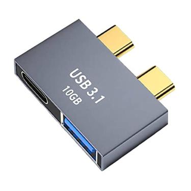 Imagem de Adaptador de extensão USB tipo C, extensor PD USBC 3.1 fêmea para USB-C macho tipo C, transferência rápida e transferência de data, para MacBook Pro/Air tipo C