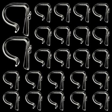 Imagem de Clipes de bancos de igreja para casamentos Ganchos de plástico resistentes transparentes decorações de bancos de flores para decorações de corredor cadeiras mesa grade de igreja decoração de guirlanda de arco (24 pacotes)