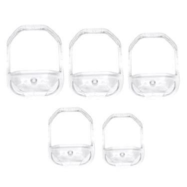 Imagem de CONSIO 5 peças de modelador de barba, conjunto de ferramentas de pentear bigode cavanhaque, modelo de cabelo facial para homem, modelo de aparador de guia de barba, transparente