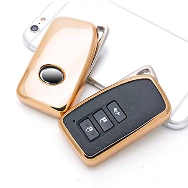 Imagem de YJADHU Porta-chaves de carro TPU macio chaveiro capa de chave de carro, apto para Lexus NX GS RX IS ES GX LX RC 200 250 350 LS 450H 300H, 3
