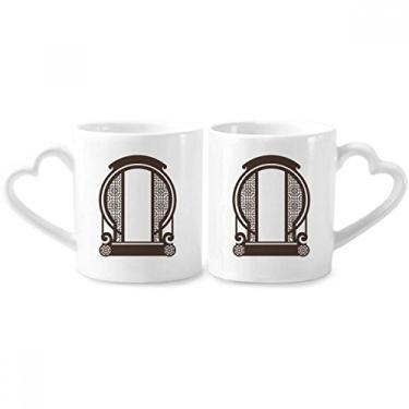 Imagem de Cultura Chinesa Porta Flor Azul Casal Caneca Porcelana Conjunto de Copos de Cerâmica para Amante de Coração