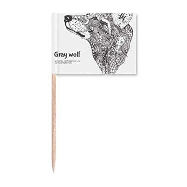 Imagem de Grey Wolf Friend Company Art Deco Presente Fashion Palito de Dentes Marcadores Decoração de Festa