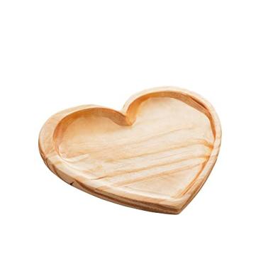 Imagem de Bandeja de Madeira Pinus Coração 22cm x 20cm x 2cm - Woodart
