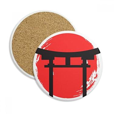 Imagem de Shinto Santuário Japão Torii Caneca porta-copos de proteção de mesa Pedra absorvente