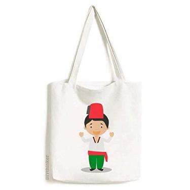 Imagem de Peru verde vermelho desenho art déco presente moda sacola sacola de compras bolsa casual bolsa de mão