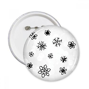 Imagem de Floco de neve, estampa pintada à mão, broches, emblema, decoração de roupas, 5 peças, presente