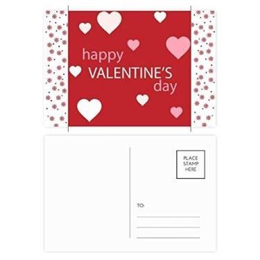 Imagem de Cartões postais de Natal com corações brancos e rosa vermelho Dia dos Namorados Natal Flor Celebração Cartão postal Bênção