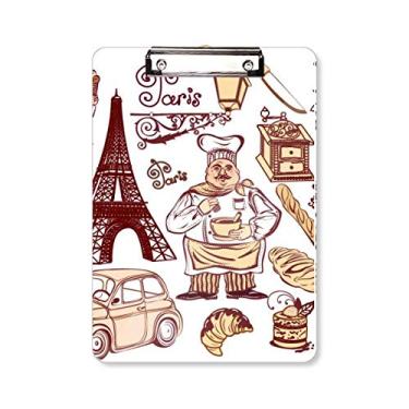 Imagem de Prancheta para fogão de alimentos França Torre Eiffel pasta placa de apoio A4
