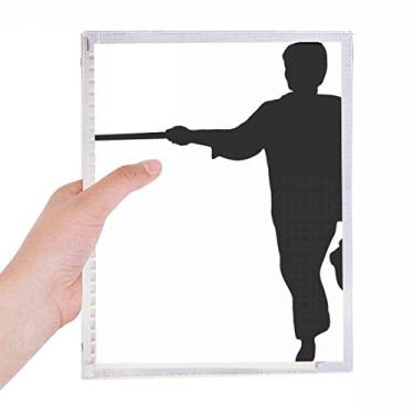 Imagem de Caderno chinês Shaolin Stick, arte marcial, folhas soltas, diário recarregável, papelaria