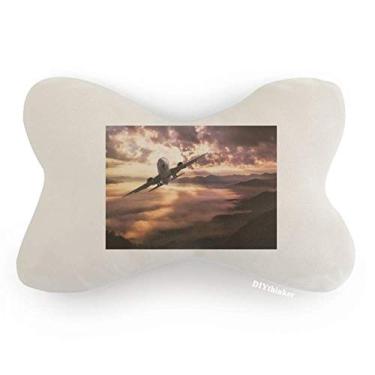 Imagem de DIYthinker Almofada para decoração de pescoço com nuvens de céu vermelho escuro para carro