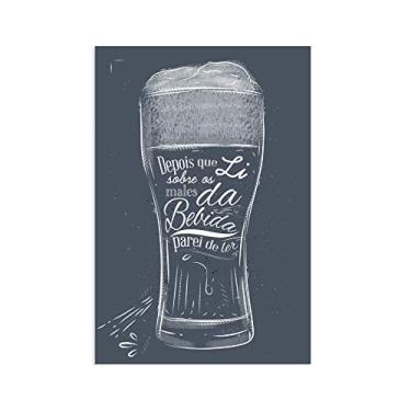 Imagem de Placa Decorativa Frase Boteco Males 20x30cm