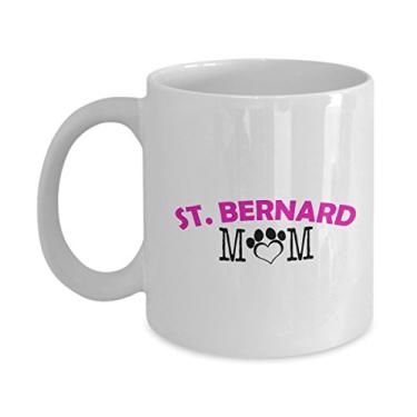 Imagem de Caneca divertida para casal de São Bernardo – pai de São Bernardo – mãe de São Bernardo – presentes para amantes de São Bernardo – ideia exclusiva de presentes de cerâmica (Mom)